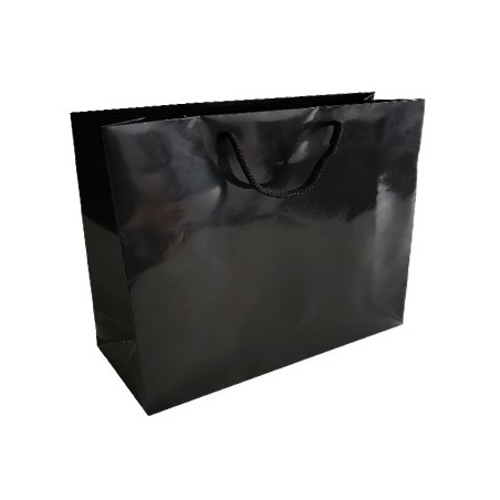 10un Saco Papel Preto 54x13x44cm c/Asa Cordão 1un