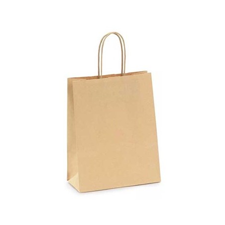 250un Saco 27x16x31cm Papel Kraft c/Asas 115g 1un