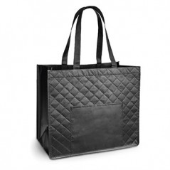 2un Saco de Compras Non-Woven Preto Laminado