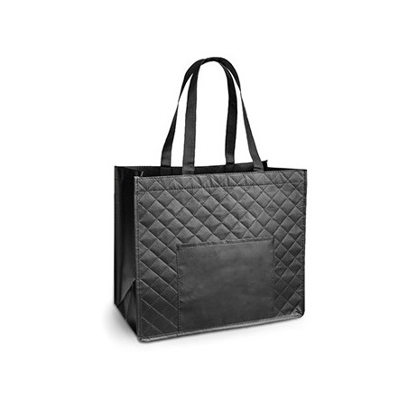 2un Saco de Compras Non-Woven Preto Laminado