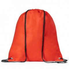 5un Saco Mochila Non-Woven 37x41cm com Ilhós Vermelho