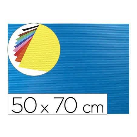 GOMA EVA ONDULADA LIDERPAPEL 50X70CM 2,2MM DE ESPESSURA AZUL