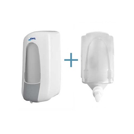 Saboneteira Plastica Branca+Gel Higienizante (Recarga)1L1un