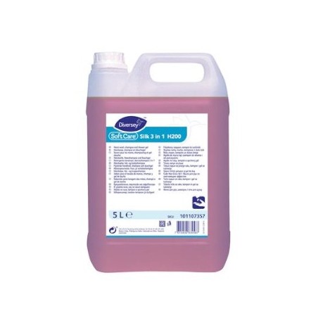 Champô Gel de Banho e Sabonete Soft Care Silk 3 em 1 H200 5L
