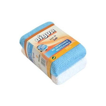 Esponja Poliuretano Forrado Microfibra 14x9cm Pack 2un