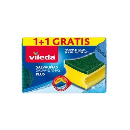 Esponja Salva Unhas Verde Antibactérias 1+1Grátis