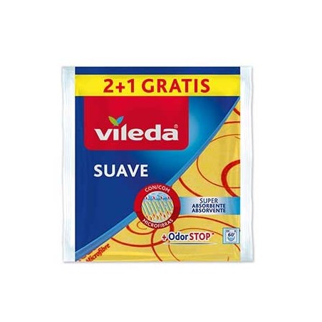 Pano Suave (Amarelo) Vileda 2+1 Grátis