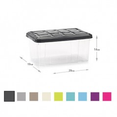 12un Caixa Plástico 29x19x14cm Cores Sortidas 5L