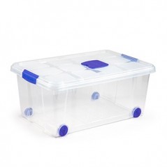 Caixa Plástico c/Rodas 59x40x25cm 36 Litros