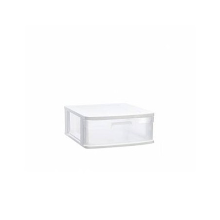 Bloco 1 Gaveta Plástico Sena 40x39x17cm Branco