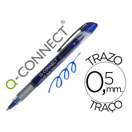 MARCADOR Q-CONNECT ROLLER BALL AZUL 0,7 MM