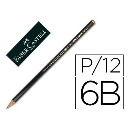 LAPIS DE GRAFITE FABER-CASTELL 9000 6B UNIDADE