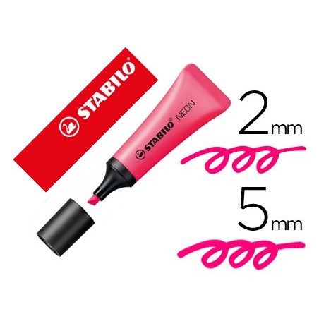 MARCADOR STABILO FLUORESCENTE 72 ROSA NEON