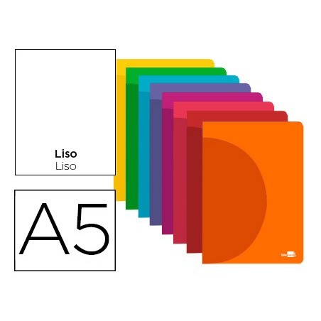CADERNO AGRAFADO LIDERPAPEL 360 CAPA DE PLASTICO DIN A5 48 F