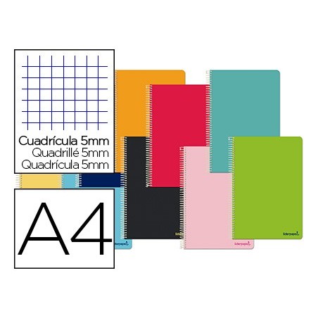 CADERNO ESPIRAL LIDERPAPEL DIN A4 SMART CAPA SUAVE 80 F 60GR