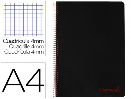 CADERNO ESPIRAL LIDERPAPEL A4 WONDER CAPA PLASTICO 80F 90GR