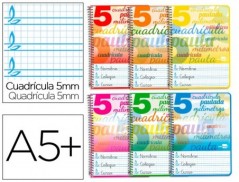 BLOC ESPIRAL LIDERPAPEL TAPA CARTONCILLO CUARTO 40 HOJAS CUA