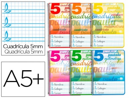 BLOC ESPIRAL LIDERPAPEL TAPA CARTONCILLO CUARTO 40 HOJAS CUA