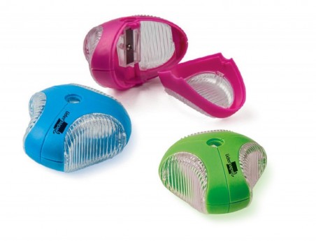 APARA LAPIS LIDERPAPEL STAR PLASTICO DE UM USO COM DEPOSITO