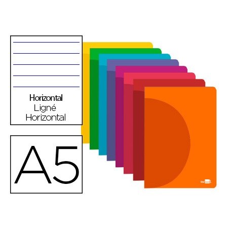 CADERNO AGRAFADO LIDERPAPEL 360 CAPA DE PLASTICO DIN A5 48 F