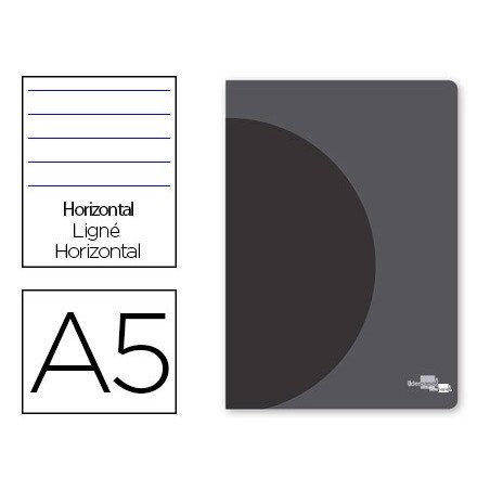 CADERNO AGRAFADO LIDERPAPEL 360 CAPA DE PLASTICO DIN A5 48 F