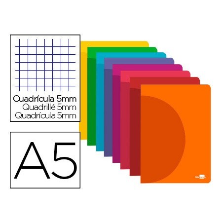 CADERNO AGRAFADO LIDERPAPEL 360 CAPA DE PLASTICO DIN A5 48 F