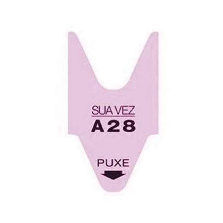 5un Rolos Senhas Marcação de Vez Cor Rosa Rolo 1un (2000un)