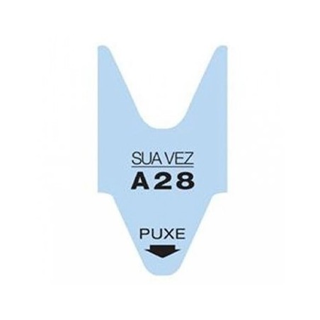 5un Rolos Senhas Marcação de Vez Cor Azul Rolo 1un (2000un)