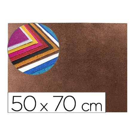 GOMA EVA COM PURPURINA LIDERPAPEL 50X70CM 60GR ESPESSURA 2 M