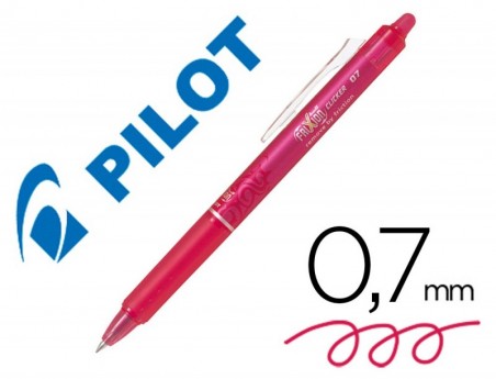 ESFEROGRAFICA PILOT FRIXION CLICKER APAGAVEL 0,7 MM COR ROSA