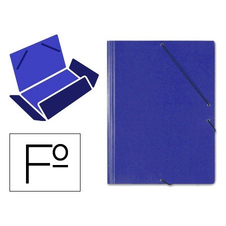 PASTA DE ELASTICOS SARO ABAS CARTAO FORMATO FOLIO AZUL