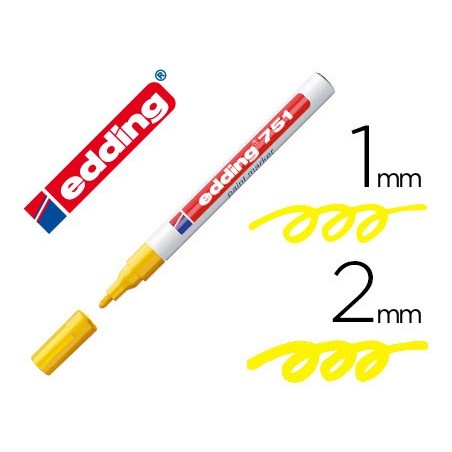 MARCADOR EDDING PONTA FIBRA 751 AMARELO PONTA REDONDA 1-2 MM