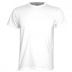 10un T-Shirt Criança Algodão 155g Branco Tamanho 5/6