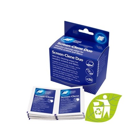 Limpeza Ecrans (AF Screen-Clene) - Lencos Impr 20 Saq Duplas