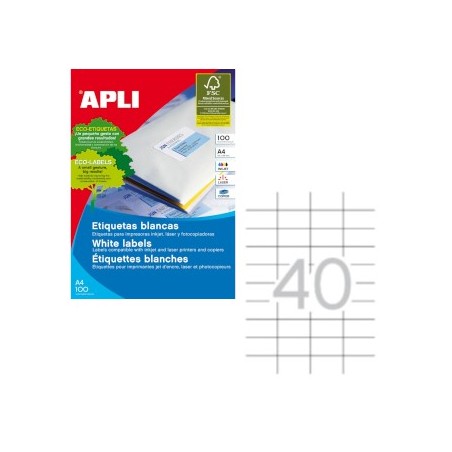 Etiquetas 52,5x29,7 Apli 01286 100 Folhas 4000un