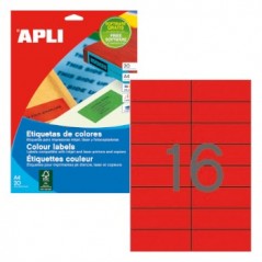 Etiquetas 105x37 Apli 20 Folhas 320un Vermelho / Papeis e Tr