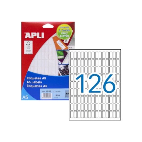 Etiquetas 08x20 Apli 01858 15 Folhas A5 1890un