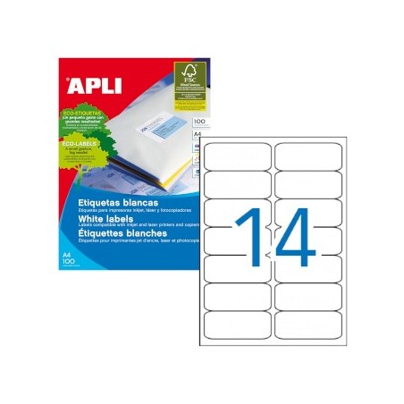 Etiquetas 99,1x38,1 100 Folhas 1400un. / Papeis e Transforma