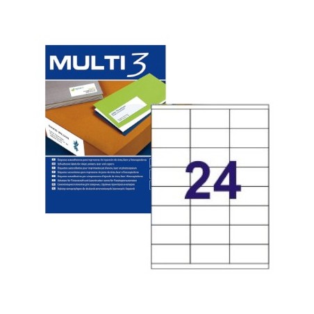 Etiquetas 70x35 Multi3 100 Folhas A4 2400un