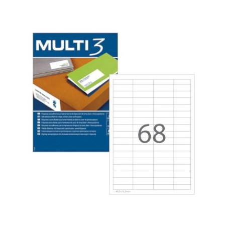 Etiquetas 48,5x16,9 Multi3 100 Folhas 6800un / Papeis e Tran