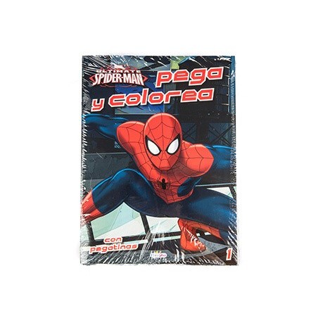 CADERNO DE COLORIR SPIDERMAN PEGACOLOR COM AUTOCOLANTES 12 P