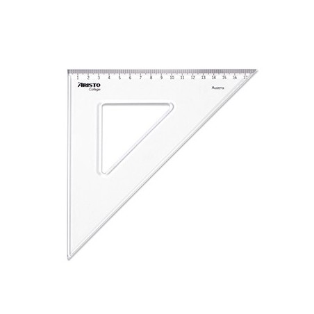 Esquadro Plástico Cristal 45G-25cm Aristo Geocollege AR23425