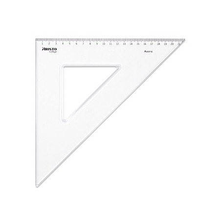 Esquadro Plástico Cristal 45G-30cm Aristo Geocollege AR23430