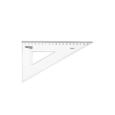 Esquadro Plástico Cristal 60G-20cm Aristo Geocollege AR23620