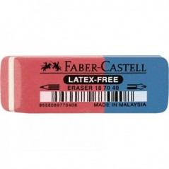 2un Borracha Mista Azul/Vermelho Faber-Castell