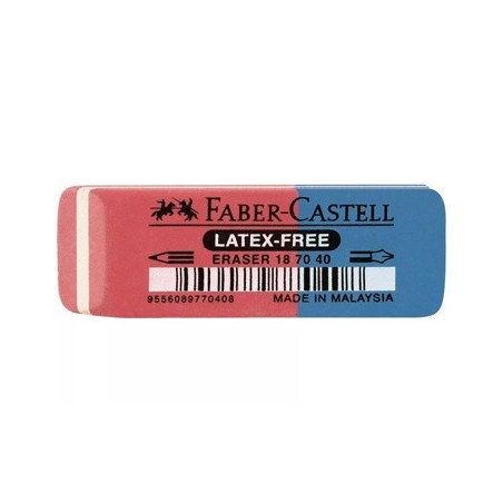 2un Borracha Mista Azul/Vermelho Faber-Castell