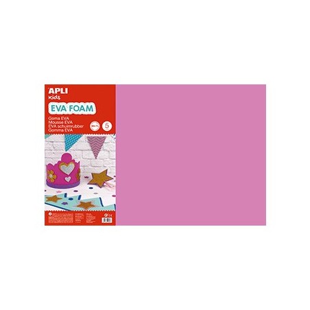Placa de Cor Musgami 40x60cm 2mm Rosa 5Fls