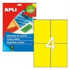 Etiquetas 105x148 Apli 20 Folhas A4 80un Amarelo / Papeis e