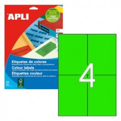 Etiquetas 105x148 Apli 20 Folhas A4 80un Verde / Papeis e Tr