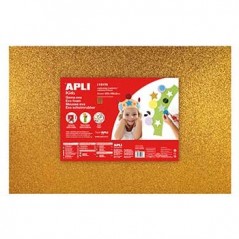 Placa de Cor Musgami 40x60cm 2mm c/ Purpurinas Ouro 3Fls